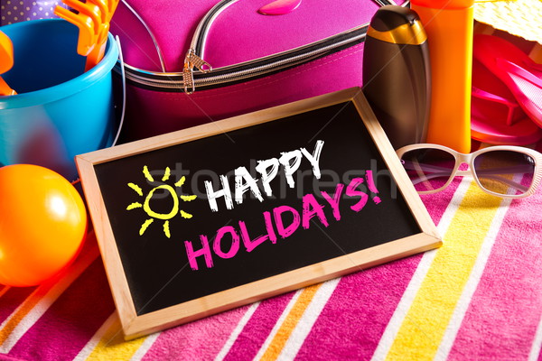 Happy summer holidays card Stock photo © stokkete