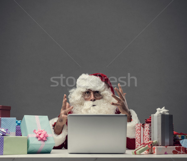 Computer crash on Christmas Eve Stock photo © stokkete