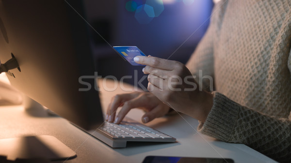 Stock photo: Online shopping with credit card