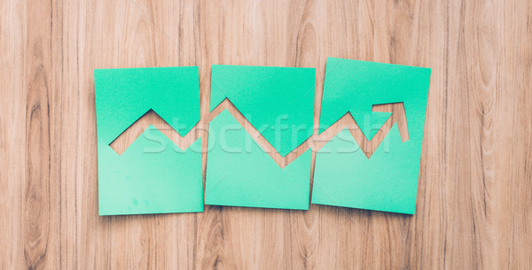 Green financial graph Stock photo © stokkete