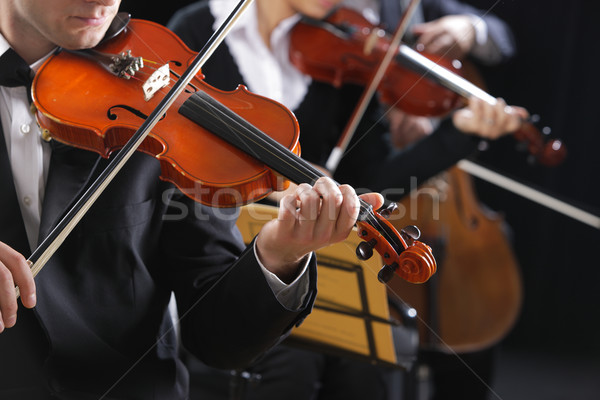 Foto stock: Música · clássica · concerto · sinfonia · música · violinista · mão