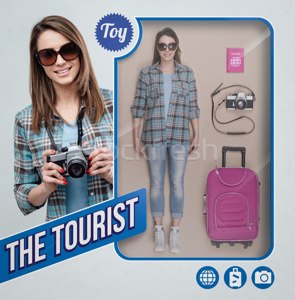 The tourist realistic doll Stock photo © stokkete