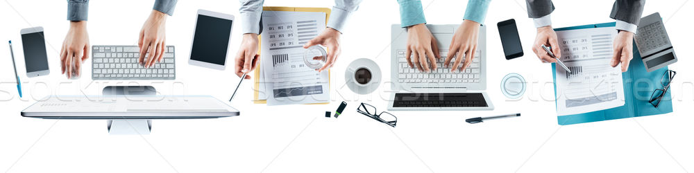 Business team working at desk Stock photo © stokkete
