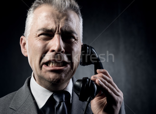 Homme téléphone bel homme vintage téléphone [[stock_photo]] © stokkete