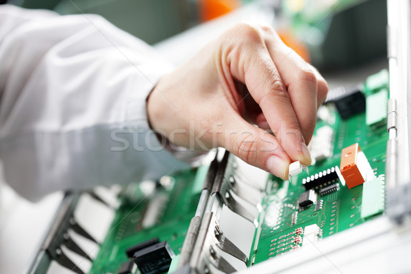 Stok fotoğraf: Elektronik · bileşen · teknisyen · bileşenler · teknoloji · araçları