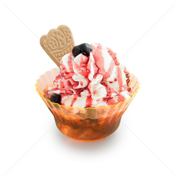 アイスクリーム サンデー 白 冷たい ストックフォト © stokkete