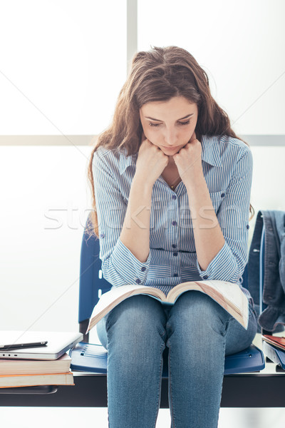 Student reviewing before an exam Stock photo © stokkete
