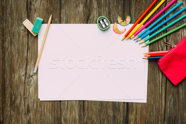 Enfant dessin créativité école fiche espace de copie [[stock_photo]] © stokkete