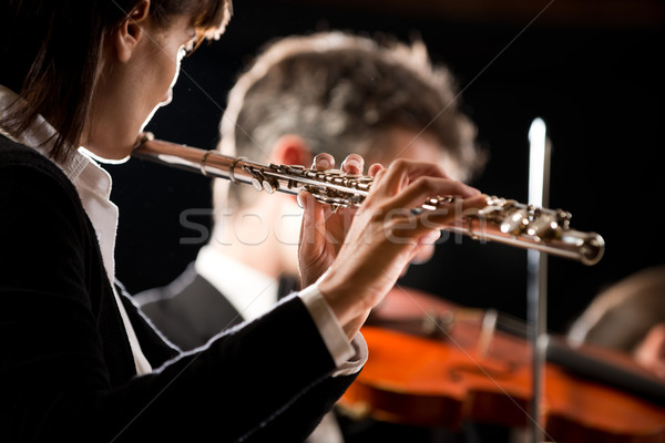 Simfonie orchestră performanţă profesional femeie Imagine de stoc © stokkete