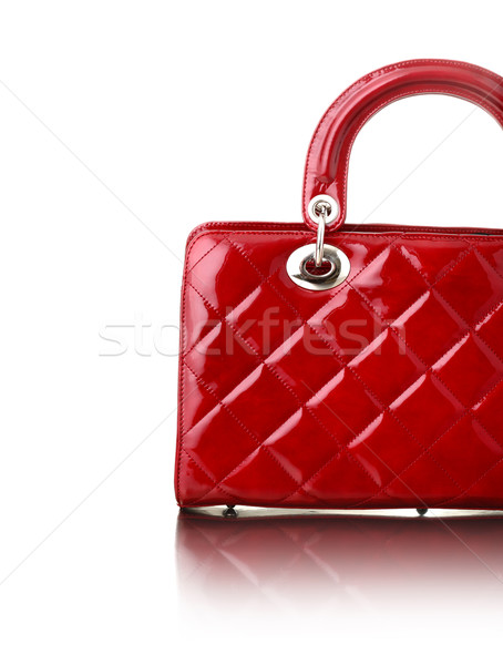 Roşu doamnelor geanta de mana modă fotografie Imagine de stoc © stokkete