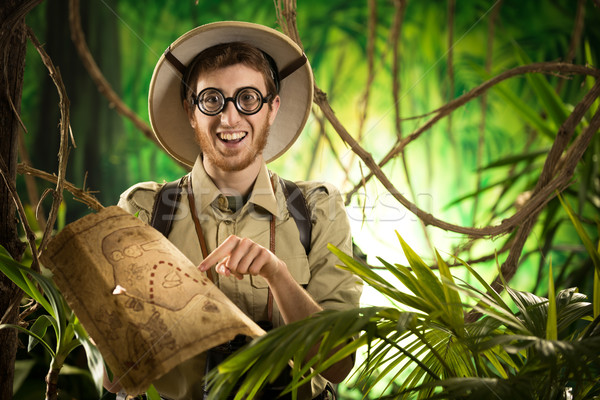 Explorer finding the right path in the jungle Stock photo © stokkete