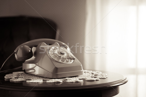 Vintage phone in the living room Stock photo © stokkete