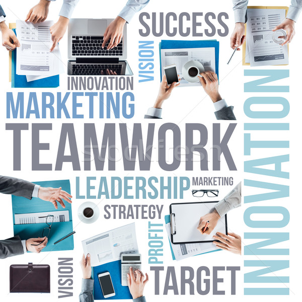 Stockfoto: Business · tekst · business · team · werken