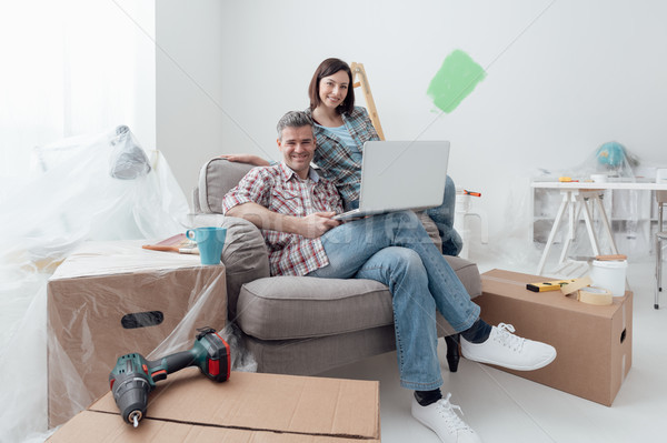 Couple moving into their new house Stock photo © stokkete