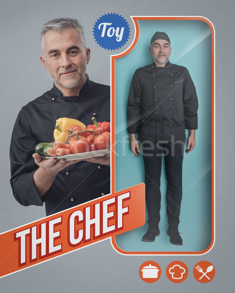 Foto stock: Realista · chef · muneca · humanos · juguete · ver