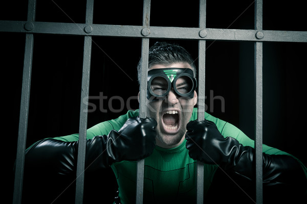 英雄 監獄 憤怒 綠色 商業照片 © stokkete