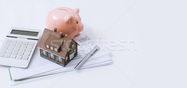 Real estate, home loan and mortgages Stock photo © stokkete