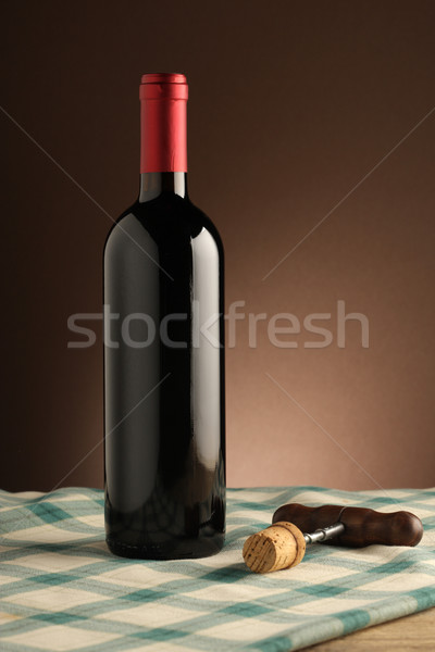 Vörösbor üveg Stock fotó © stokkete