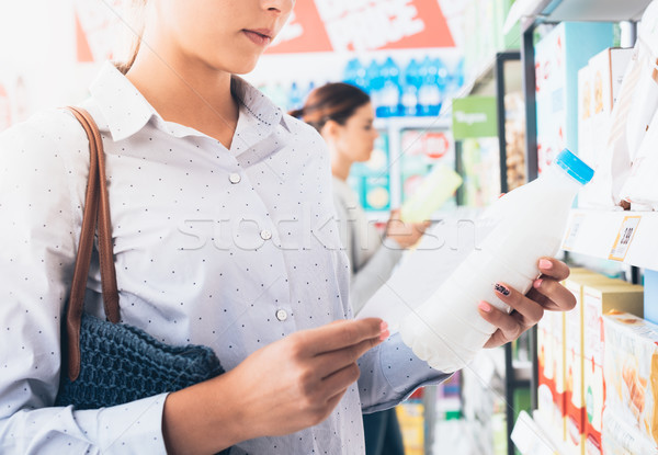 Women shopping at the supermarket Stock photo © stokkete