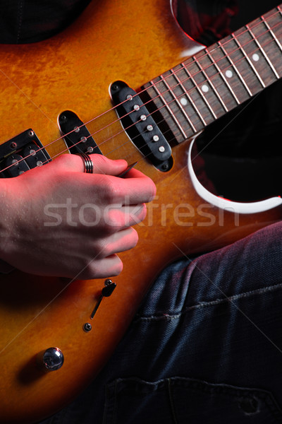 Chitarrista chitarra luce fase suono Foto d'archivio © stokkete
