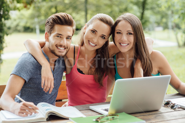 Friends posing together Stock photo © stokkete
