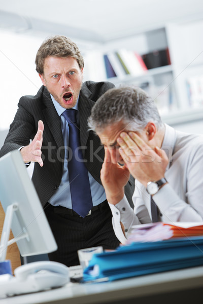 Stock photo: Yelling at an employee