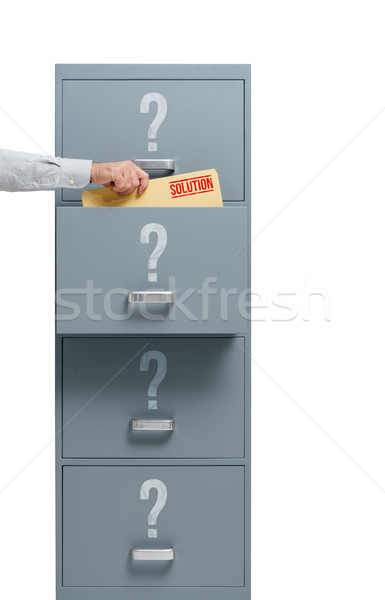Businessman finding the right solution Stock photo © stokkete