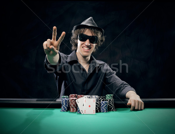 Texas Hold'em poker: the winner Stock photo © stokkete