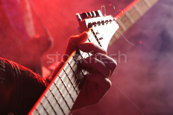 Chitarrista rock chitarrista musica giocare prestazioni Foto d'archivio © stokkete