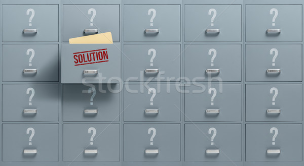 Problémák megoldások különböző lehetőségek egy fiók Stock fotó © stokkete