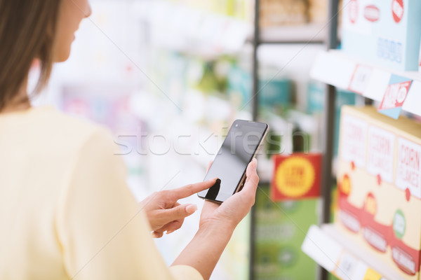 Stock photo: Shopping mobile app