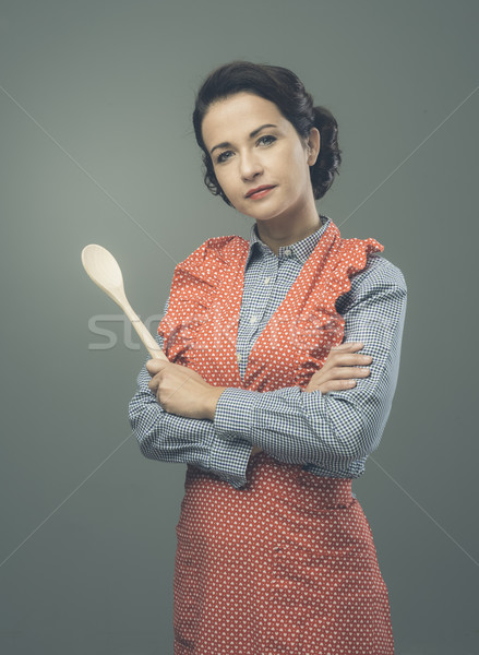 Attractive old-timey housewife Stock photo © stokkete
