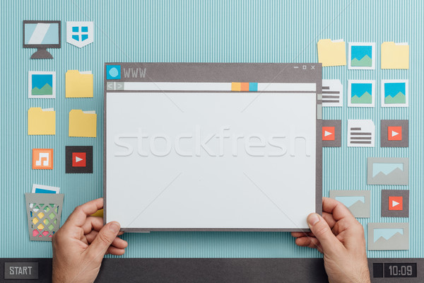 Browser and blank web page Stock photo © stokkete