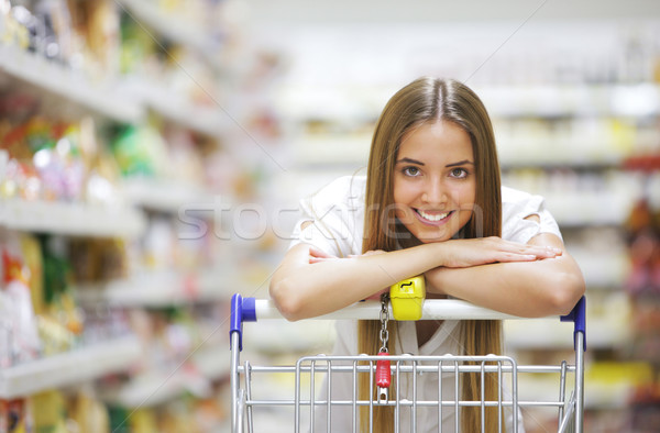 Foto d'archivio: Shopping · felice · sorrisi · supermercato