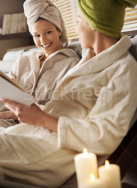 Women enjoying spa treatments. Stock photo © stokkete