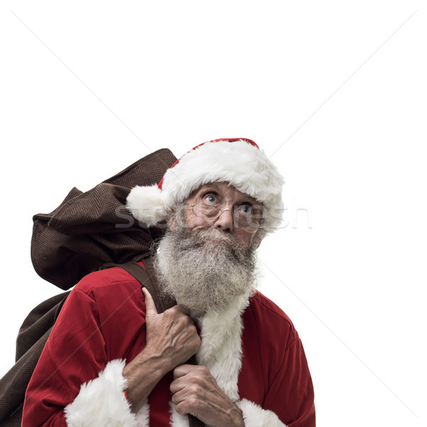 Papai noel natal presentes feliz pesado Foto stock © stokkete