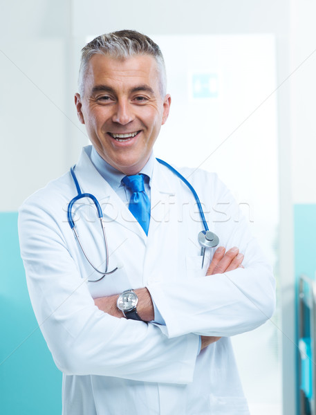 Friendly doctor at hospital Stock photo © stokkete