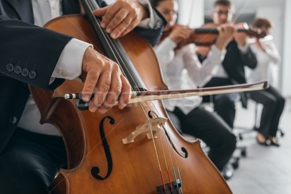 Violoncelle joueurs mains professionnels [[stock_photo]] © stokkete