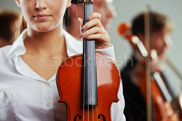 Feminino violinista retrato músicos música Foto stock © stokkete