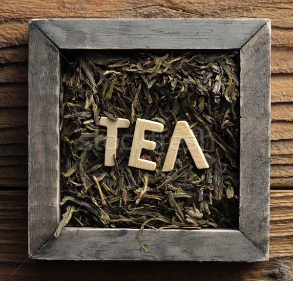 綠茶 木 框 木 有機 商業照片 © stokkete