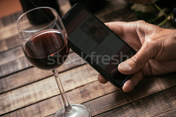 Wine app Stock photo © stokkete