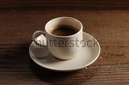 カップ コーヒー 木製のテーブル 表 暗い 穀物 ストックフォト © stokkete