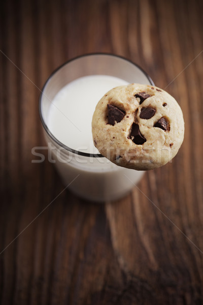 Breakfast with chocolate chip cookies Stock photo © stokkete