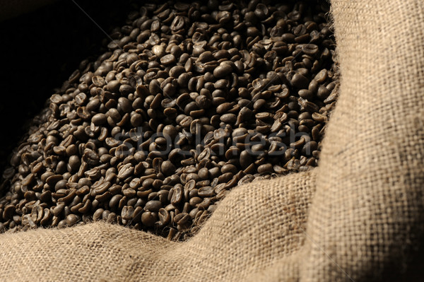Stock fotó: Kávé · zsák · kávé · ital · vászon · barna