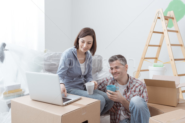 Couple moving in together Stock photo © stokkete