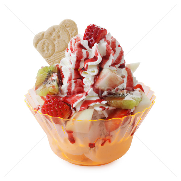 Helado frutas helado sundae blanco alimentos Foto stock © stokkete