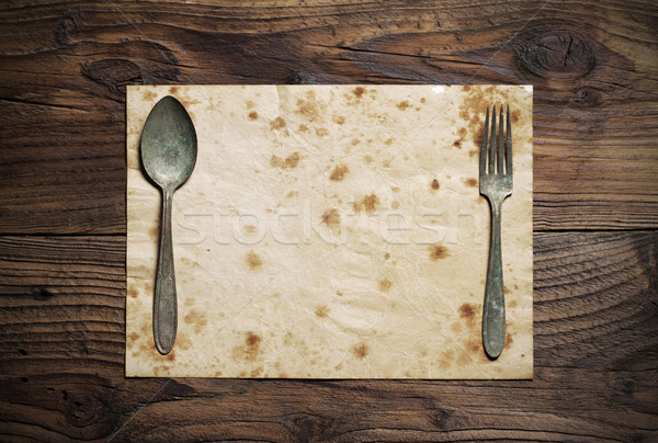 Old Paper Place Setting, old style Stock photo © stokkete