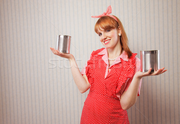 Housewife smiling Stock photo © stokkete