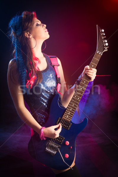 Young beautiful rock star Stock photo © stokkete