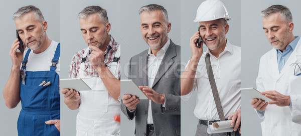 Professional workers collage Stock photo © stokkete